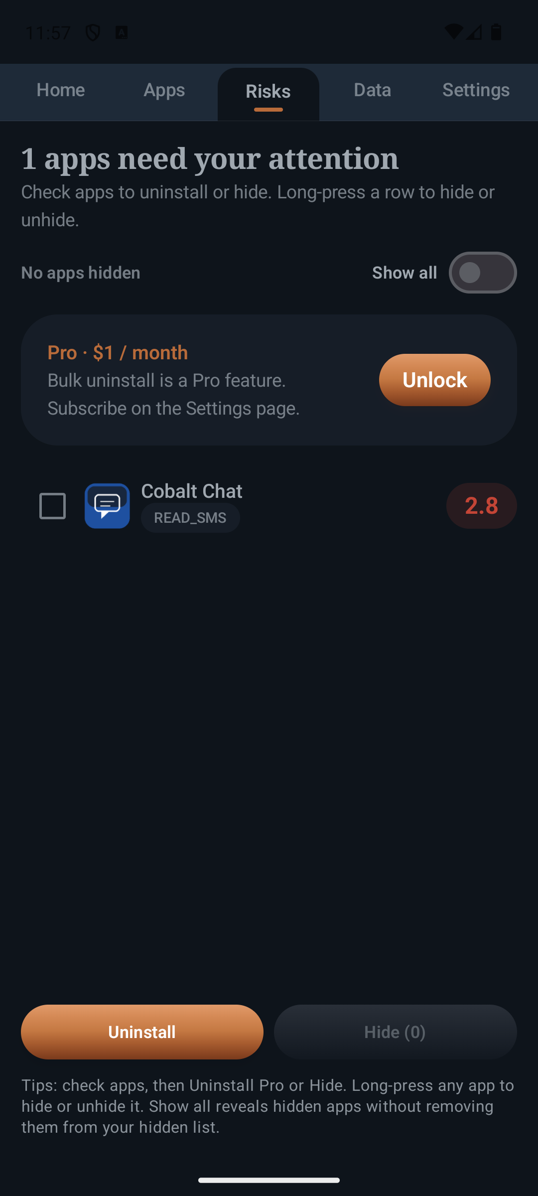 IronGuard Risks — flagged apps review